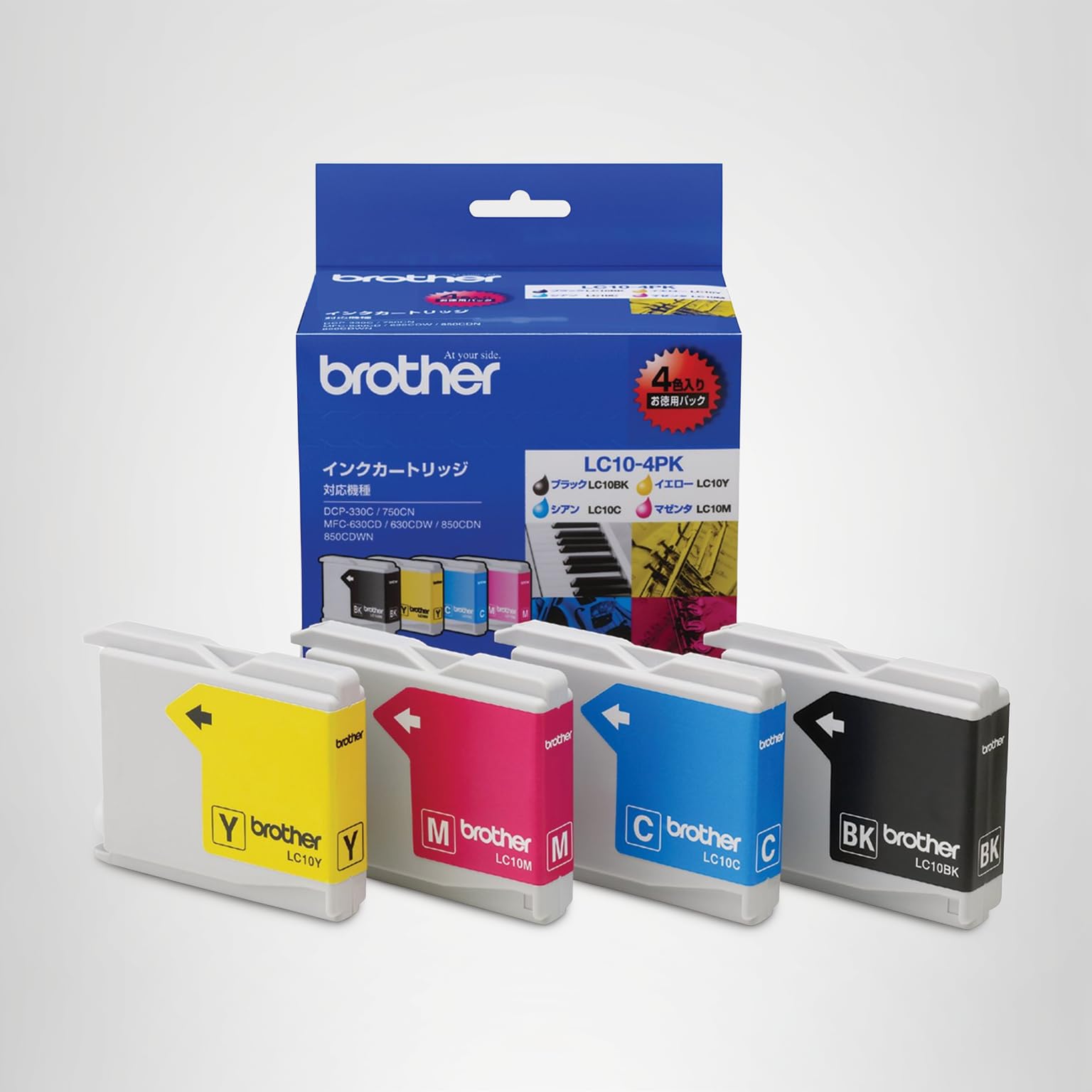 Amazon.co.jp: 【brother純正】インクカートリッジ4色パック LC10-4PK